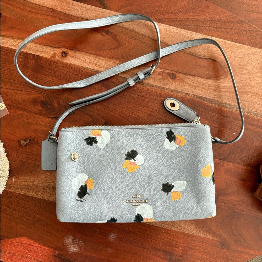 Coach double zip crossbody bag